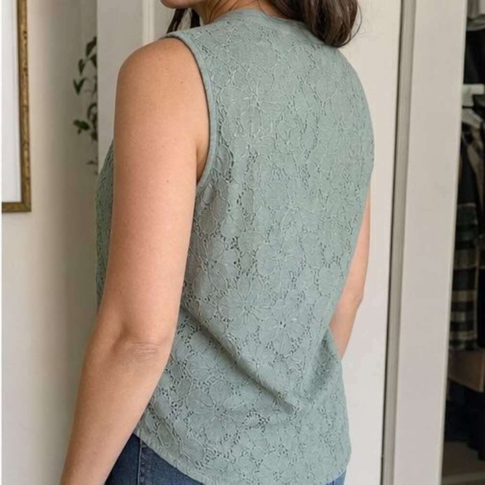 Sage Ruffle Blouse - Picture 3 of 6